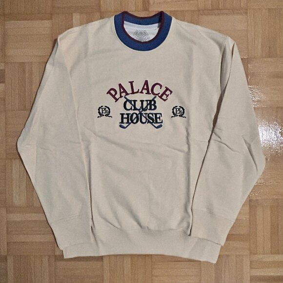 Palace Clubhouse Crew Cream XL FW17 - Picture 1 of 6